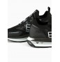 Sneaker suola alta embossed BLACK & WHITE ALTURA KNIT